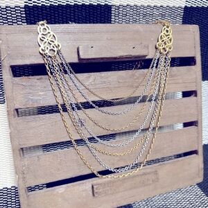 Brighton necklace Cleo blanc cleopatra two tone silver gold multi chain